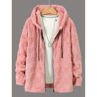 Thickened Fleece Hooded Casual Couple Zipper Sweater Jacket