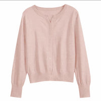 College Style Knitted Cardigan Thin Wool Sweater