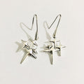 Unique Irregular Silver Copper Womens Instagram-Style High-End Earrings