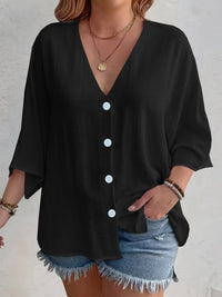 Ladies' Fashion Solid Color Button Cardigan Long Sleeve