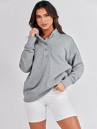 Casual Versatile Long Sleeves Patchwork Pocket Sweater