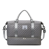 Large-Capacity Fitness Quilted Embroidered Yoga Bag