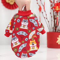 New Year's Dress Pet Sweater Thin Fleece