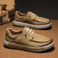 New Bean Shoes Thick Bottom Men's Shoes Slip-on British Casual Sneakers