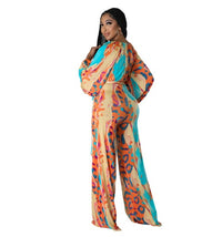 Casual Straight-leg Printing Romper Jumpsuit