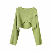 Autumn And Winter Design Sense Niche Cross Sweater