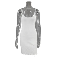 Womens Knitted Hollowed-out Camisole Cotton Nightdress