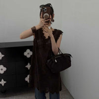 Lace Sleeveless Vest Dress Women
