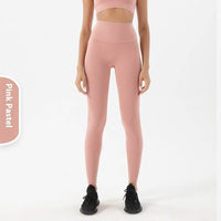 Yoga Women's No Embarrassment Line Skin-friendly Nude Feel Fitness Pocket High Top Sports Leggings