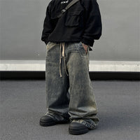 Retro Washed Gradient Jeans For Men