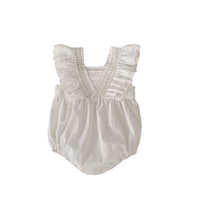 Baby Girl Lace Ruffled Strap Bag Fart Jumpsuit