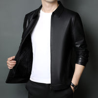 Men's Sheepskin Turn-down Collar Coat