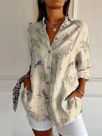 Women's Summer 3D Printed Blouse