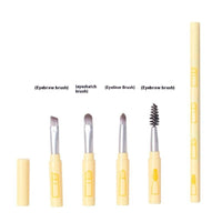 Multifunctional All-aluminum Tube Four-cut Makeup Brush Makeup Tools