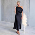 Off-Shoulder Sexy Solid Color Elegant Womens Dress