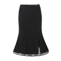 Lace Stitching Fishtail Elegant Slimming Sheath Skirt