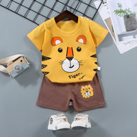 Boy's Summer Cotton Short Sleeve Suit