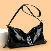 New Pillow Bag Oil Wax Leather Crack Soft Tote Crossbody