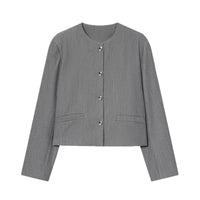Women's Elegant Round-neck Cropped Blazer