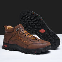 Men's High Top Loafers Non Slip Breathable Latex Insole Hiking Shoes