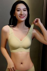 Women's Fixed Cup Sports Bra Without Steel Ring Marks