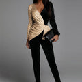 Women's Fashion Temperament Commute High Waist Sequined Jumpsuit