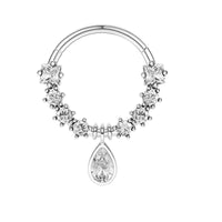 European And American Fashion Galaxy Moon Inlaid Zircon Closed Mouth Nose Ring