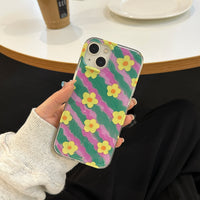 Oil Painting Flower Phone Case Sweet And Cool Girl