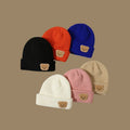 Knitted Wool Warm Hat Embroidered Bear Hat