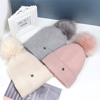 All-match Biker Plus Velvet Warm And Windproof Knitted Woolen Hat
