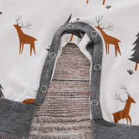Deer Pine Tree Print Jumpsuit Baby Toddler Girl