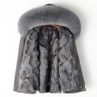 New Thickened Fur-and-Liner Detachable Coat