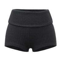 Sweet And Versatile Knitted Waistband Shorts