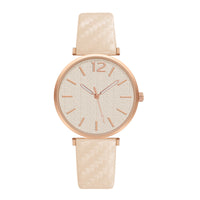 Ladies New Belt Watch Gold Shell Acupuncture Needle Casual Fashion Quartz Watch
