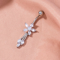 Branch Zircon Belly Button Ring Belly Button Nail Puncture