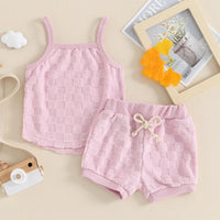 Girls Summer Vest Shorts Set