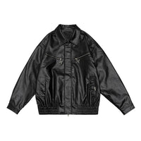 Motorcycle Clothing Leather Coat Men's Pu Shuai Loose Niche