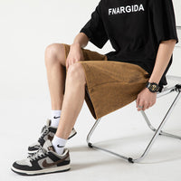 Fashionable Loose All-match Trendy Straight Retro Cropped Men's Pants