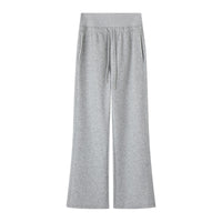 Fleece-lined Thick Loose Casual High Waist Drooping Straight Sports Trousers
