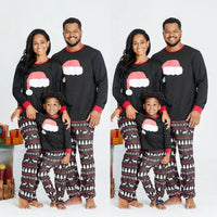 Christmas Printed Long Sleeve Casual Home Parent-child Set