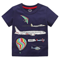 Summer Children's Cute Printed Embroidered Short-sleeved Cartoon T-shirt