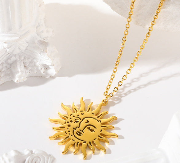 European And American Retro Personalized Sun Necklace