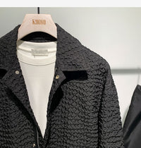 Simple Fashion Polo Collar Loose New Long-sleeved Coat