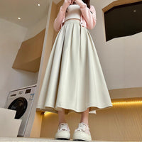 High-waisted Figure-flattering A-line Maxi Skirt
