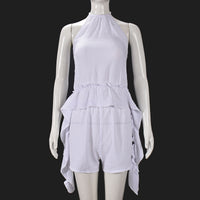 SpringSummer Sexy Slim It Backless Fringe Shorts Set