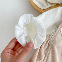 Collar Bottom Shirt Lace Love Strap Pants