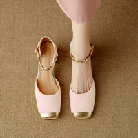 New Chinese-style Closed-toe Hollow-out Sandals For Women