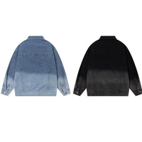 Zipper Stitching Wash Denim Jacket Coat