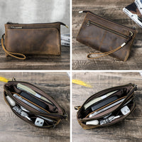 Handmade Large Capacity Portable Zippered Multifunctional Storage Bag