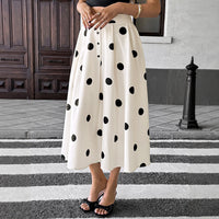 New Exquisite Polka-dot Retro Elegant A-line Skirt